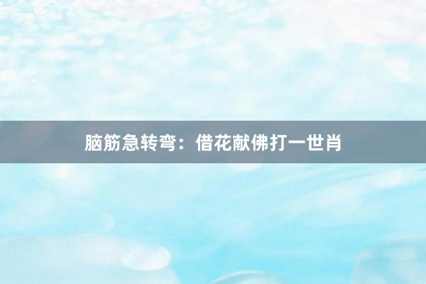 脑筋急转弯：借花献佛打一世肖